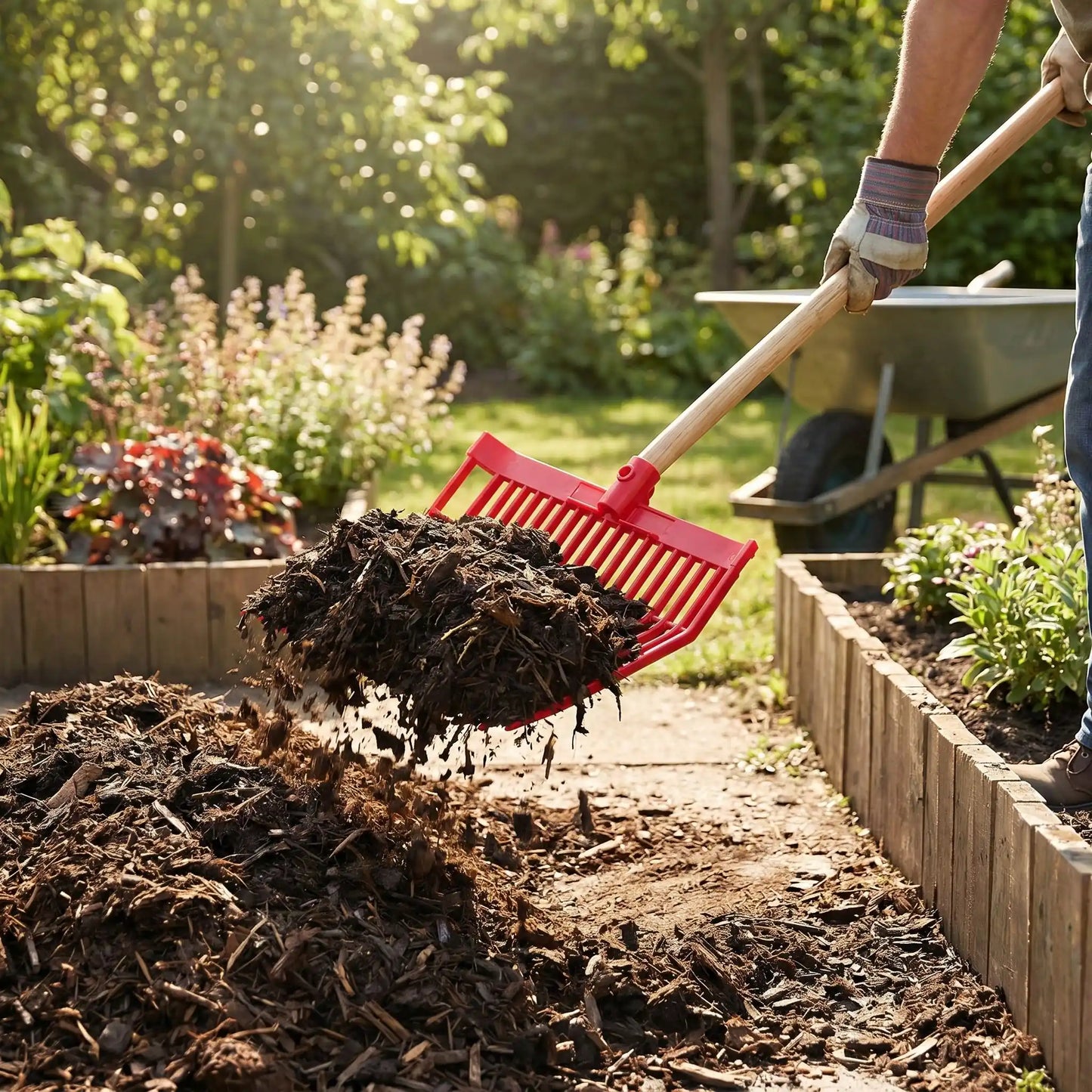 fourche bĂȘche plastique avec compost