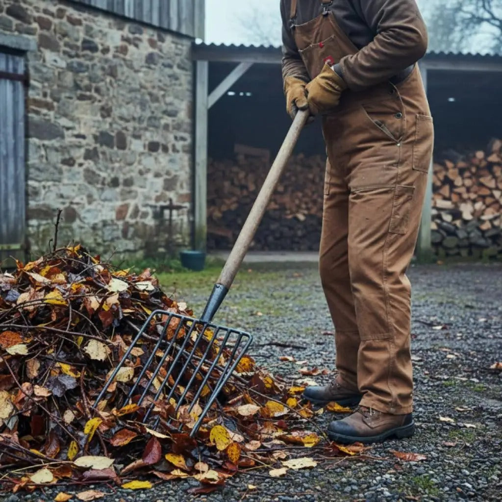 Fourche à pomme de terre utile pour feuilles et branches