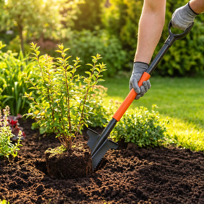 beche de jardin pour transplanter arbuste