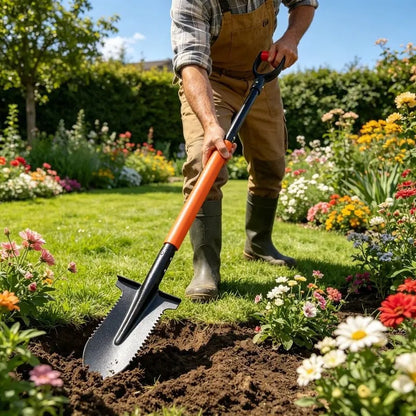 beche de jardin utilisé pour plante bande fleuris