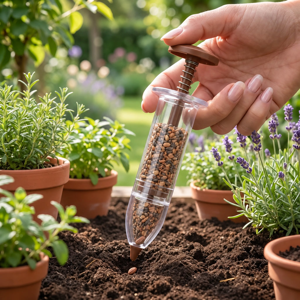 semoir-pour-jardin-qui-sème-entre-pots-de-fines-herbes