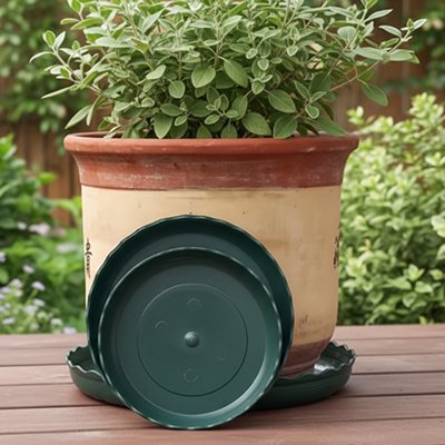 soucoupe pot de fleur appuyer sur pot plante