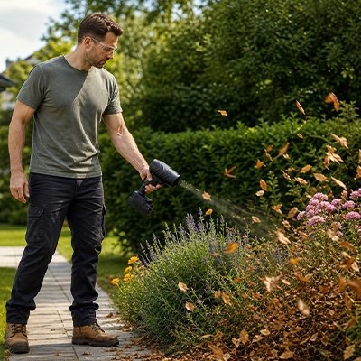 Souffleur batterie utilisé par homme